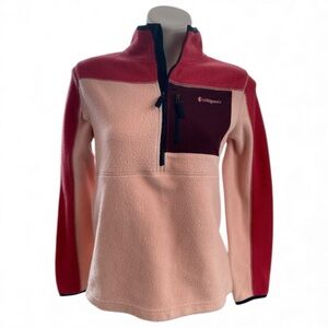 Cotopaxi Vibrant Pink and Navy Fleece Pullover - Women’s XS